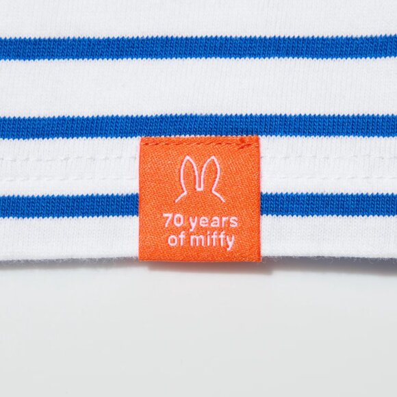 NWT Uniqlo Miffy Bunny Striped Blue T-Shirt Women US Sizes XS-XL - Picture 6 of 6